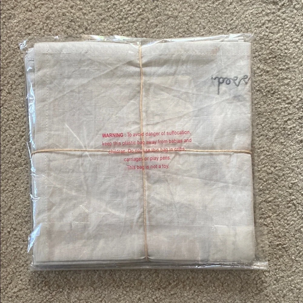 Creative Co-Op Cream and Gray Napkins